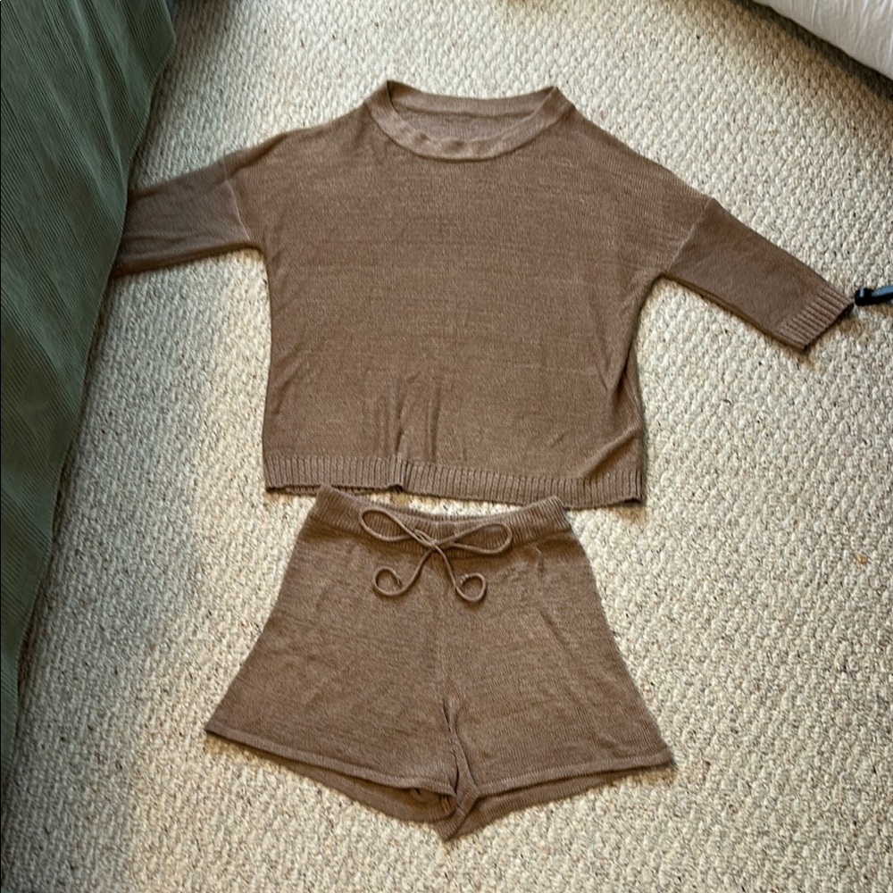 Cozy Brown Sweater Set